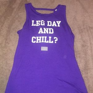 Victoria secret “leg day & chill” graphic tank